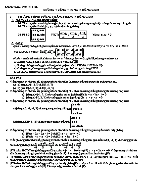 Toán 12 - Đường thẳng trong không gian
